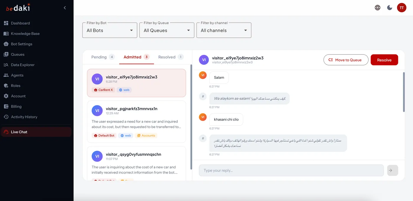 Live chat pour les entreprises au Maroc : le bot répond, vos agents reprennent la main